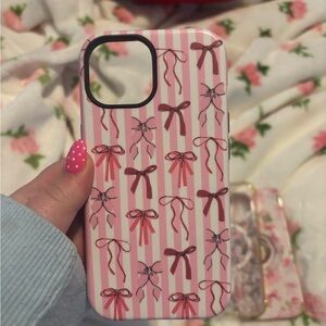 Pink Bow Pattern Phone Case